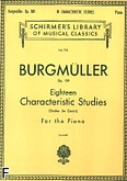 Okadka: Burgmller Friedrich, 18 Characteristic Studies, op. 109